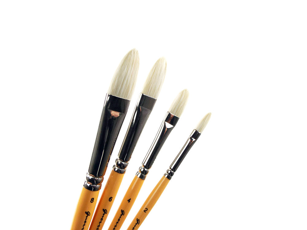 Set of 4 Short Handle Brushes V2.0 - Flat – Guerrilla Painter