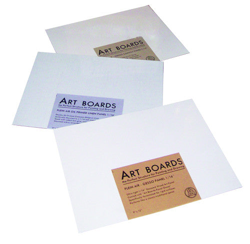 Oil Primed Portrait Linen is Mounted to Art Boards™ Drawing and Painting  Artist Panels with an Archival Reversible Adhesives.